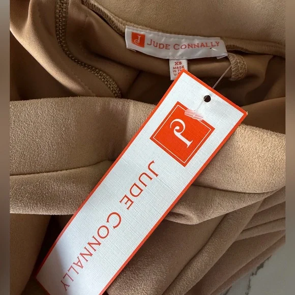 NWT Jude Connally Olivia faux suede camel ankle pants Size XS - Picture 7 of 11